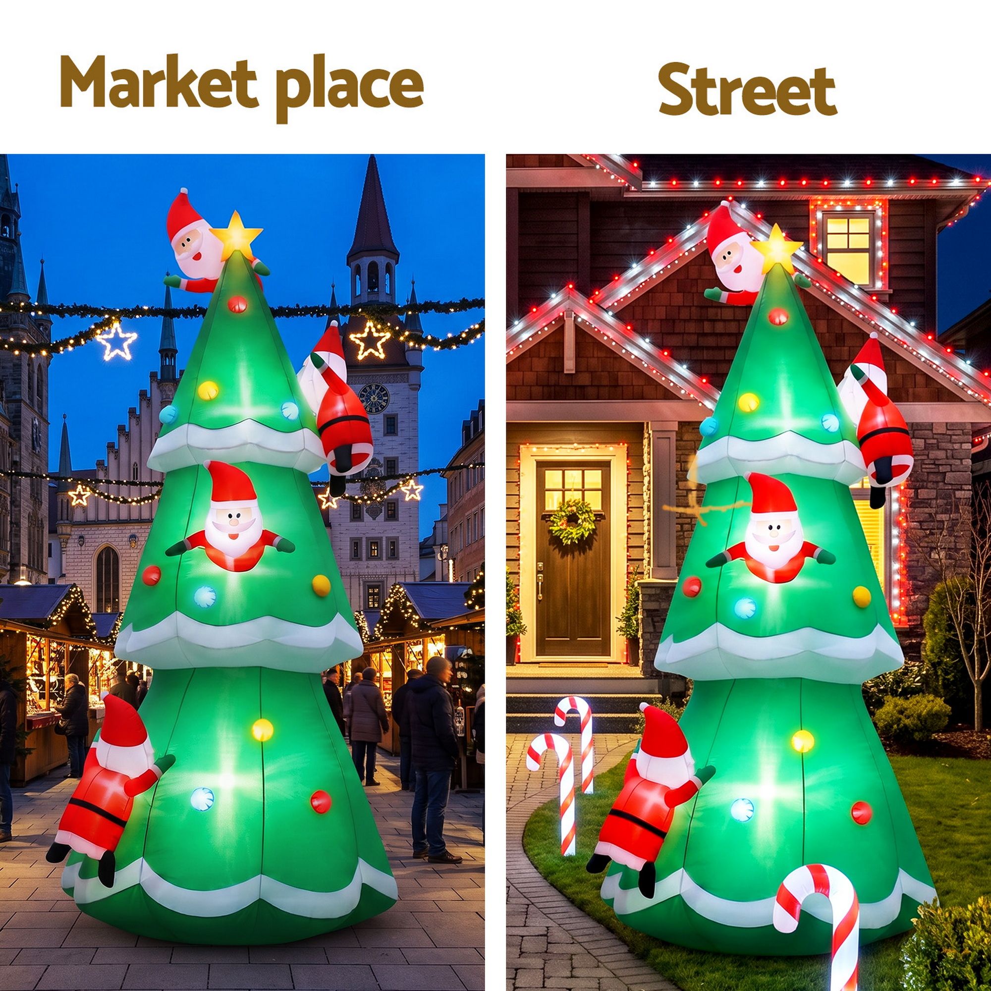 5M Christmas Inflatable LED Outdoor Holiday Decoration with Blower