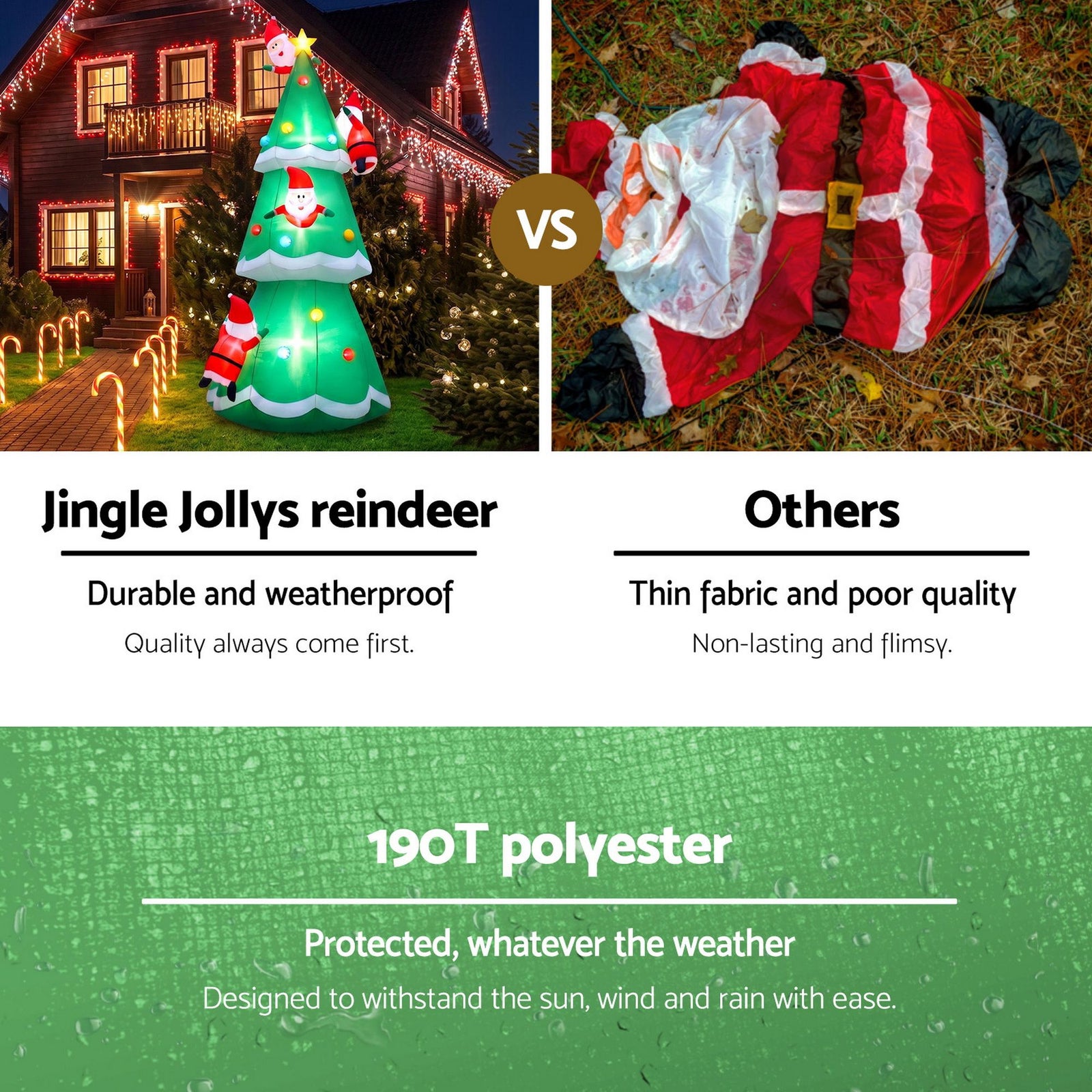 5M Christmas Inflatable LED Outdoor Holiday Decoration with Blower