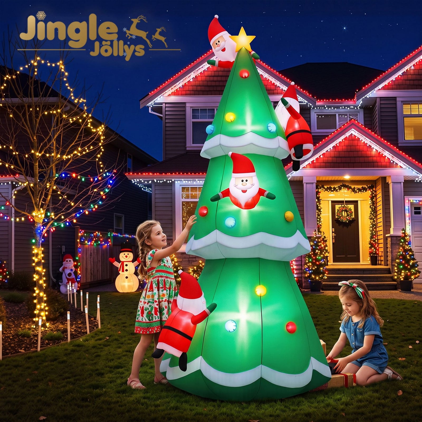 5M Christmas Inflatable LED Outdoor Holiday Decoration with Blower
