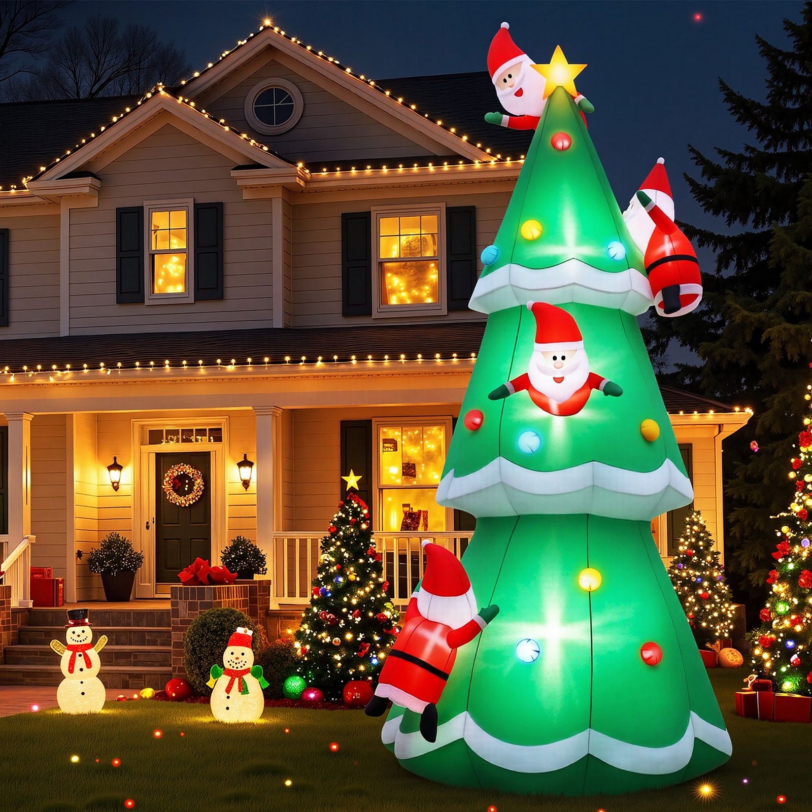 5M Christmas Inflatable LED Outdoor Holiday Decoration with Blower