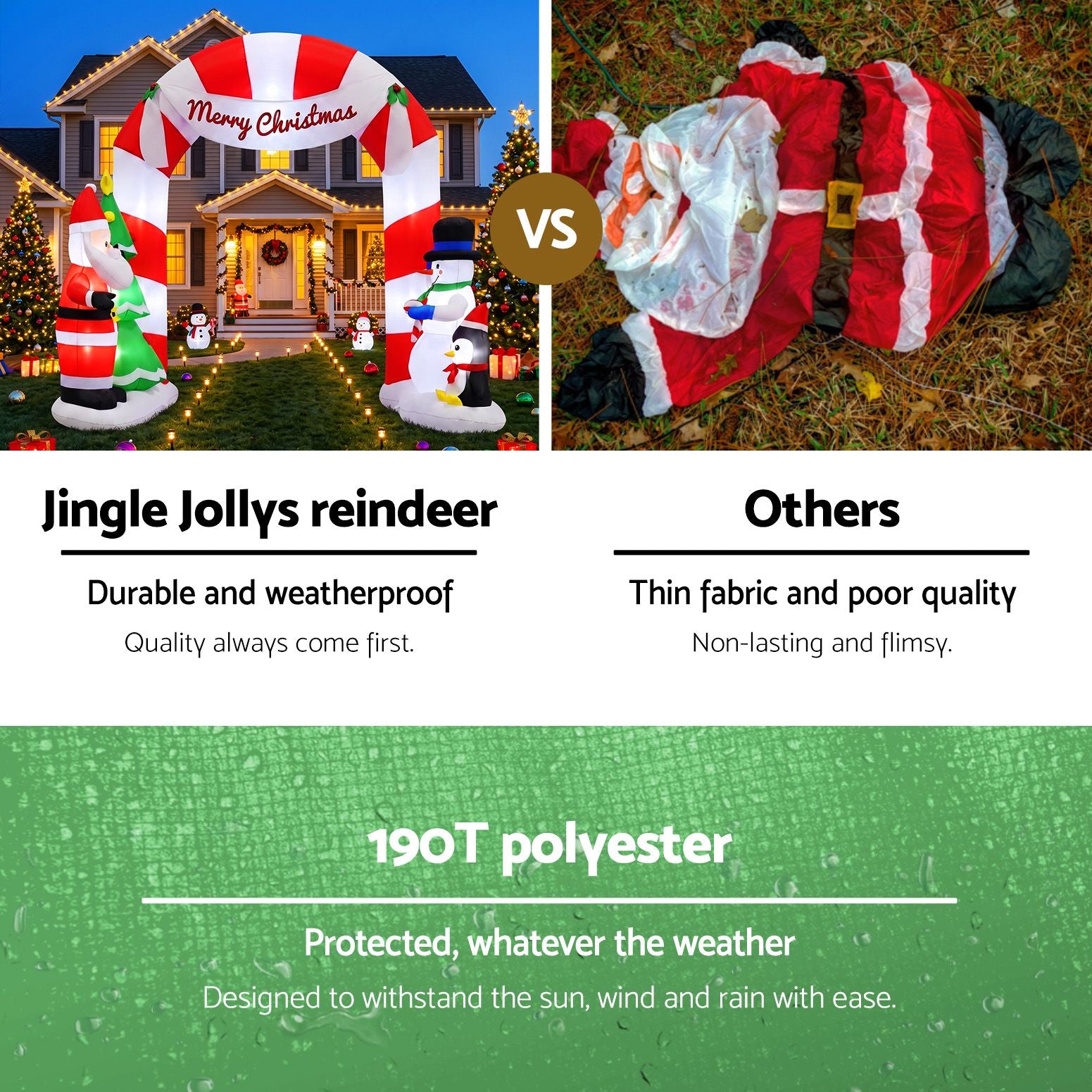 240cm Christmas Inflatable LED Outdoor Holiday Decoration with Blower