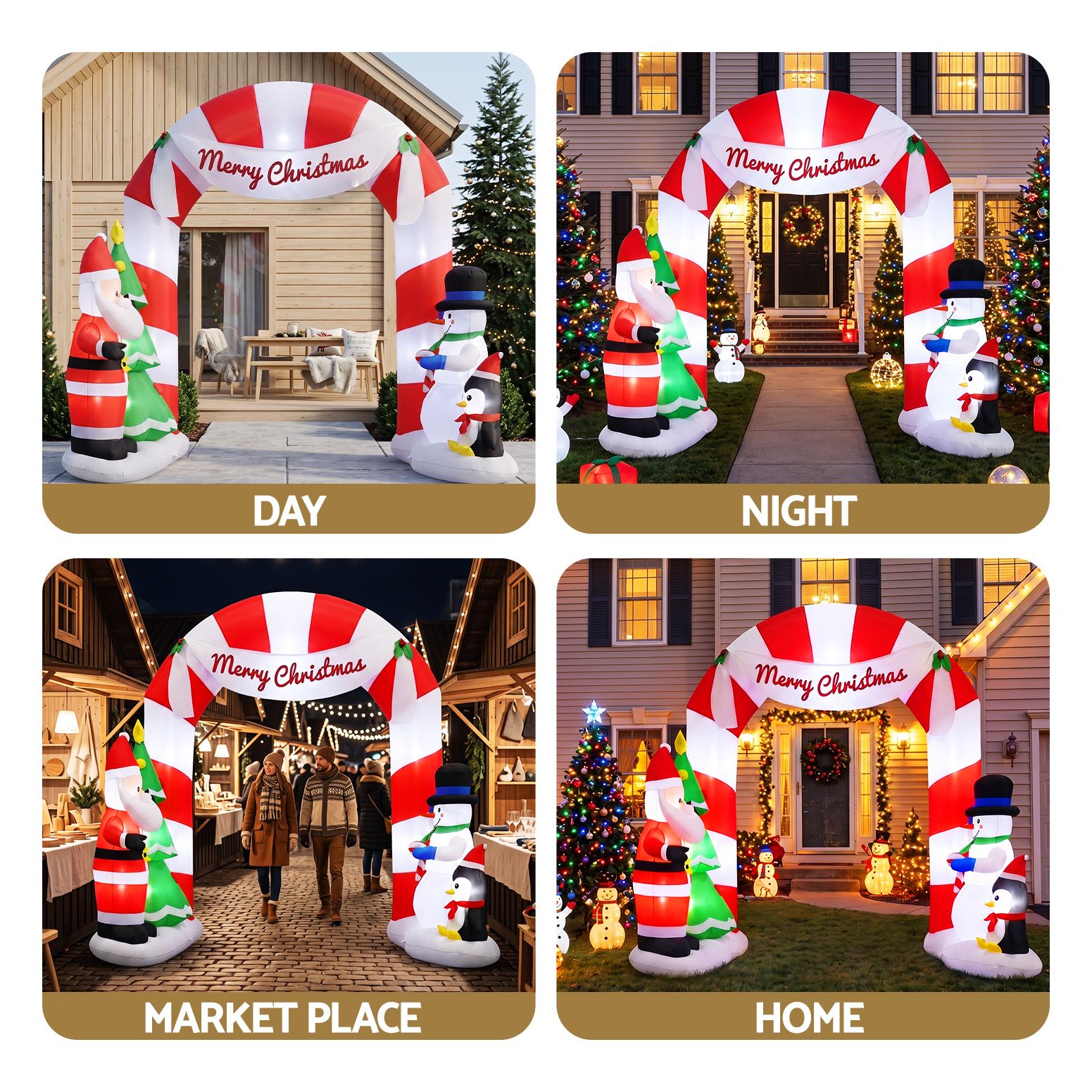 240cm Christmas Inflatable LED Outdoor Holiday Decoration with Blower