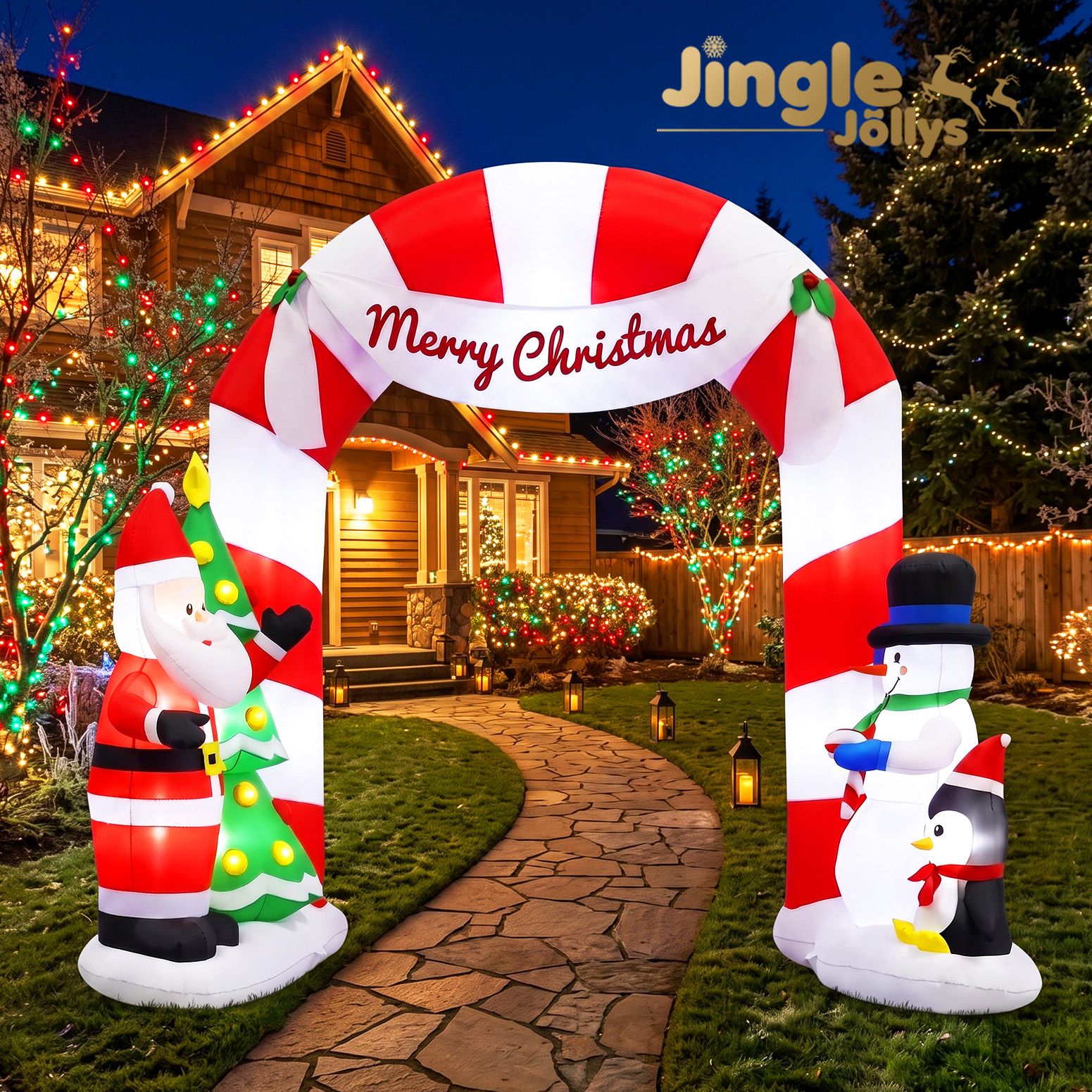 240cm Christmas Inflatable LED Outdoor Holiday Decoration with Blower