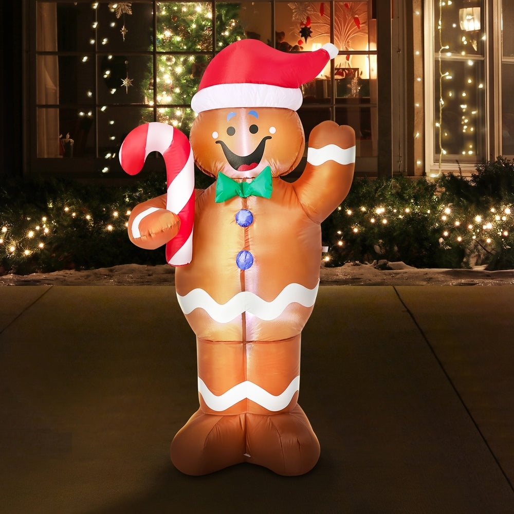 1.5M Christmas Inflatable Gingerbread Man LED Light