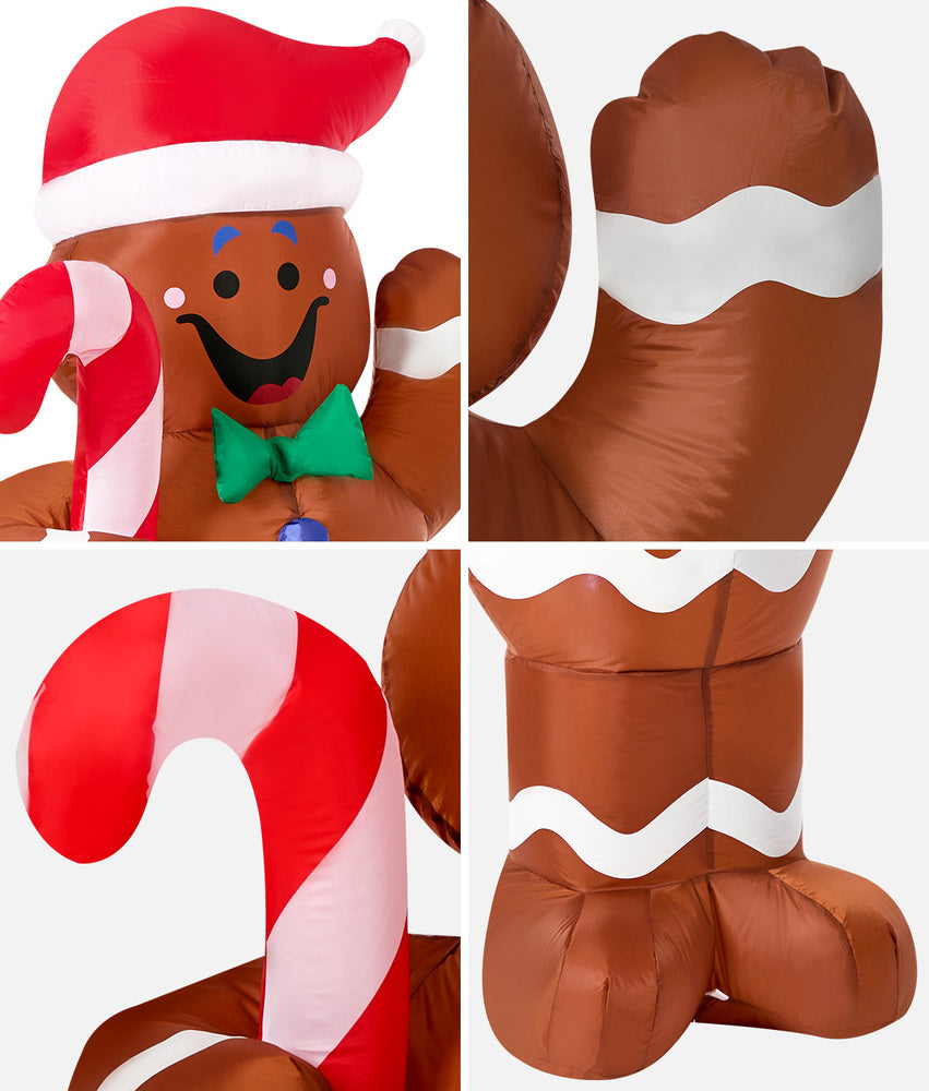 1.5M Christmas Inflatable Gingerbread Man LED Light