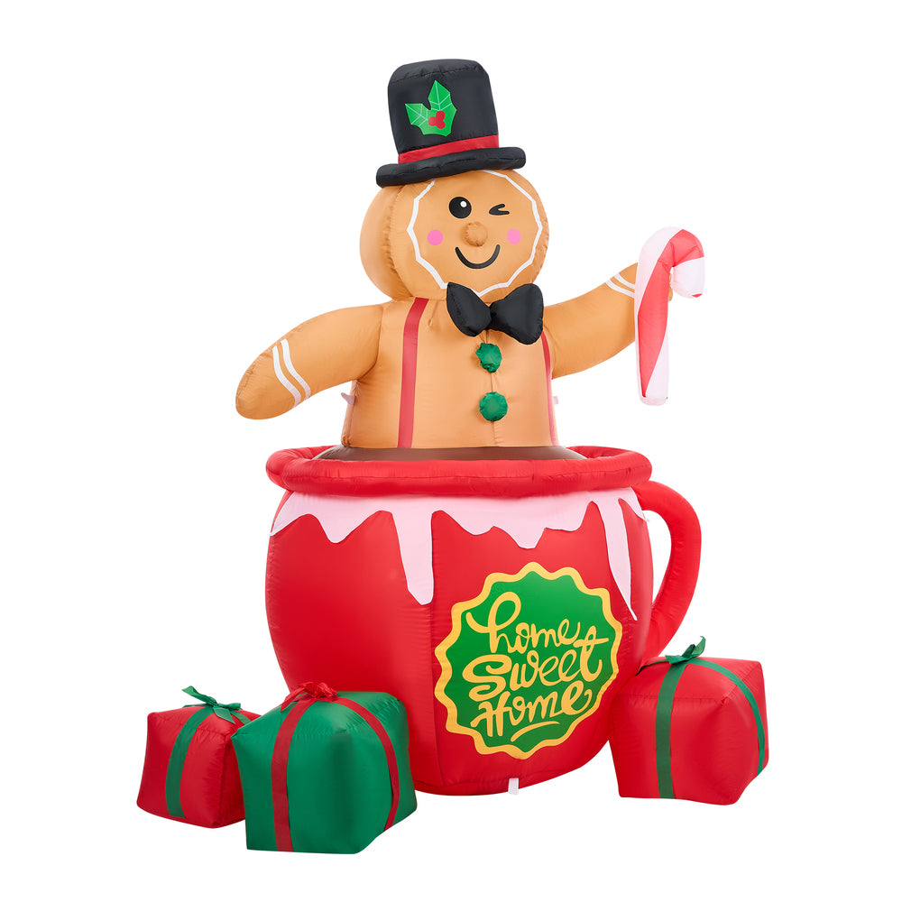 Tinseltown 1.8M Christmas Inflatable Gingerbread Man with LED Lights