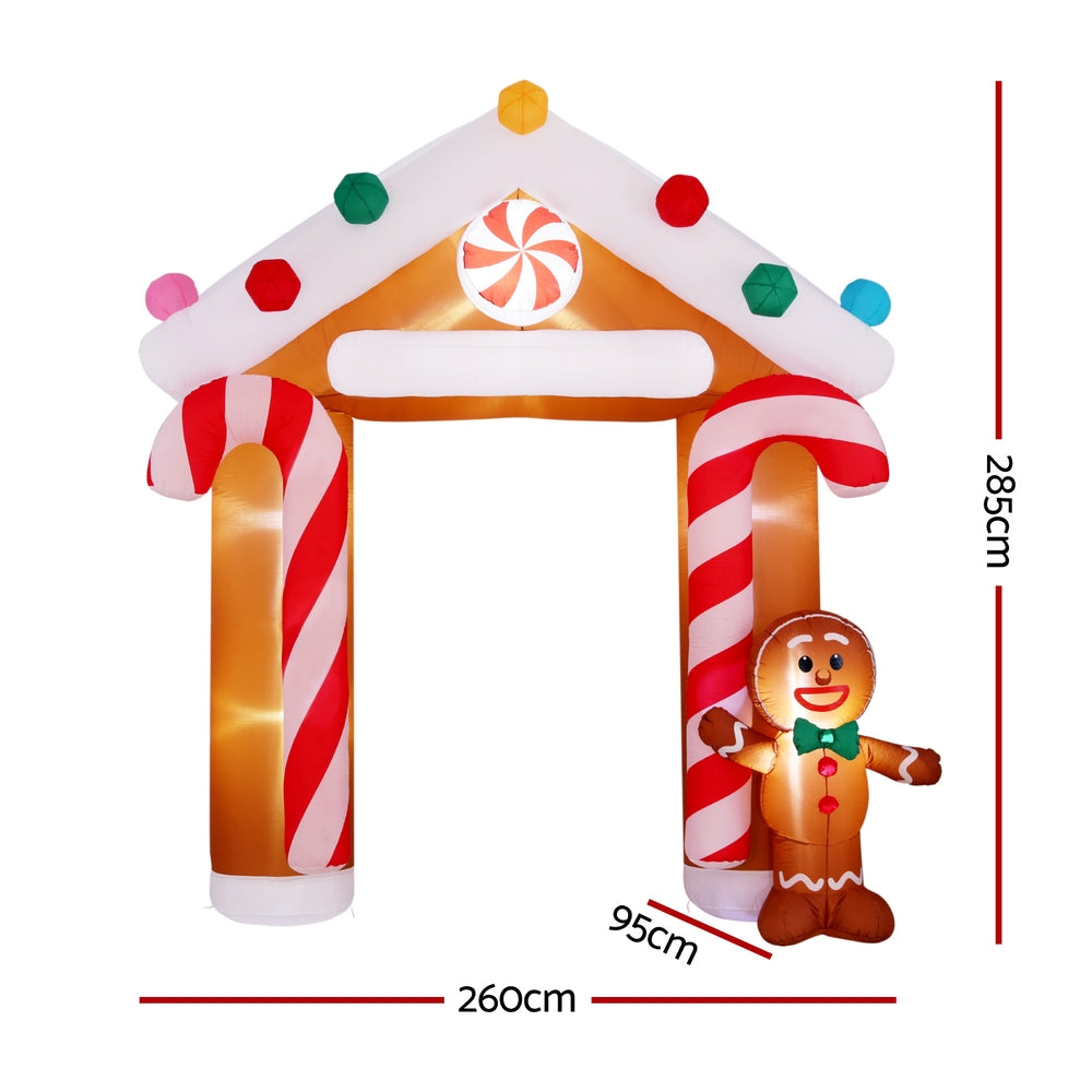 Christmas Inflatable Archwary Ginger 2.8M Illuminated Decorations