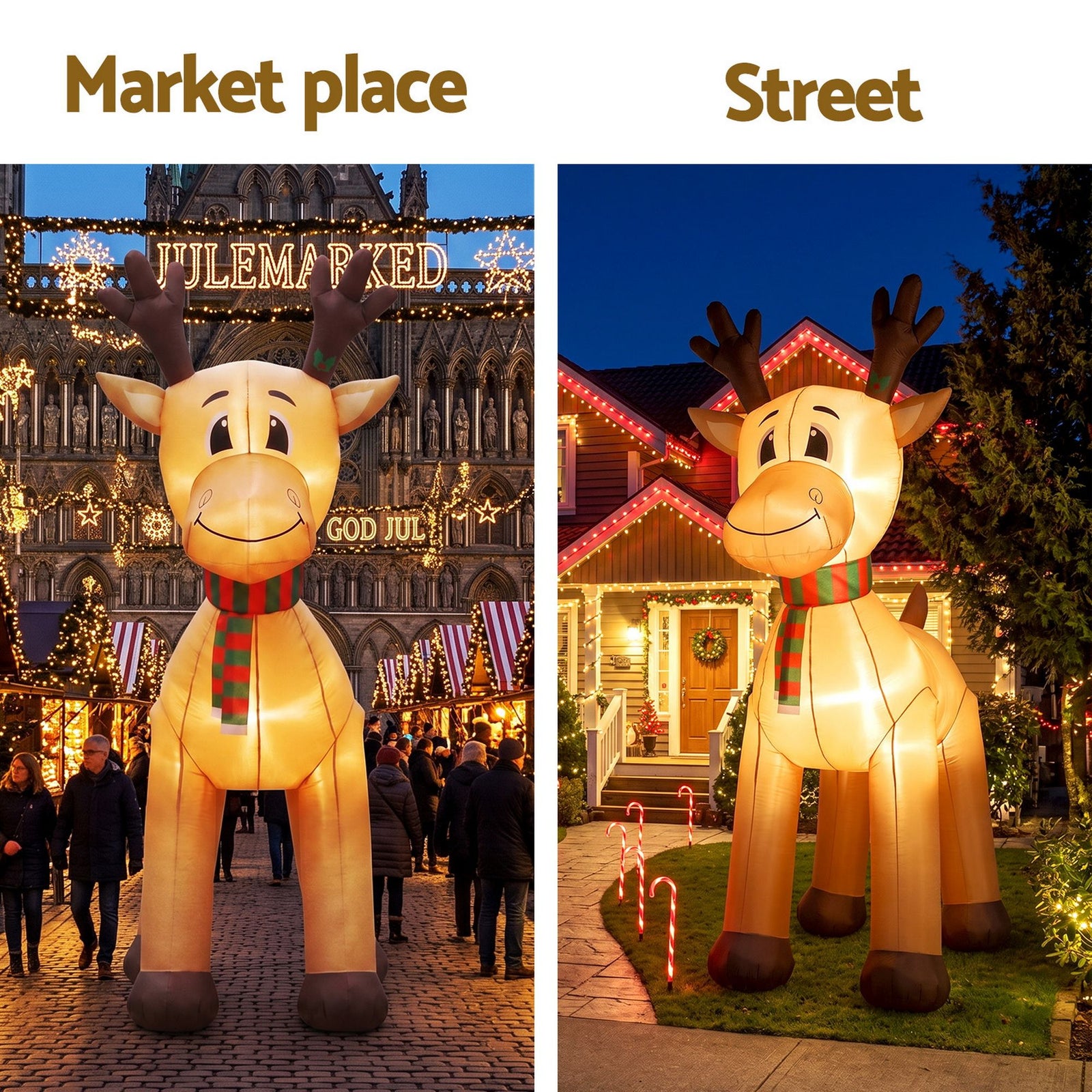 5M Christmas Inflatable LED Outdoor Holiday Decoration with Blower