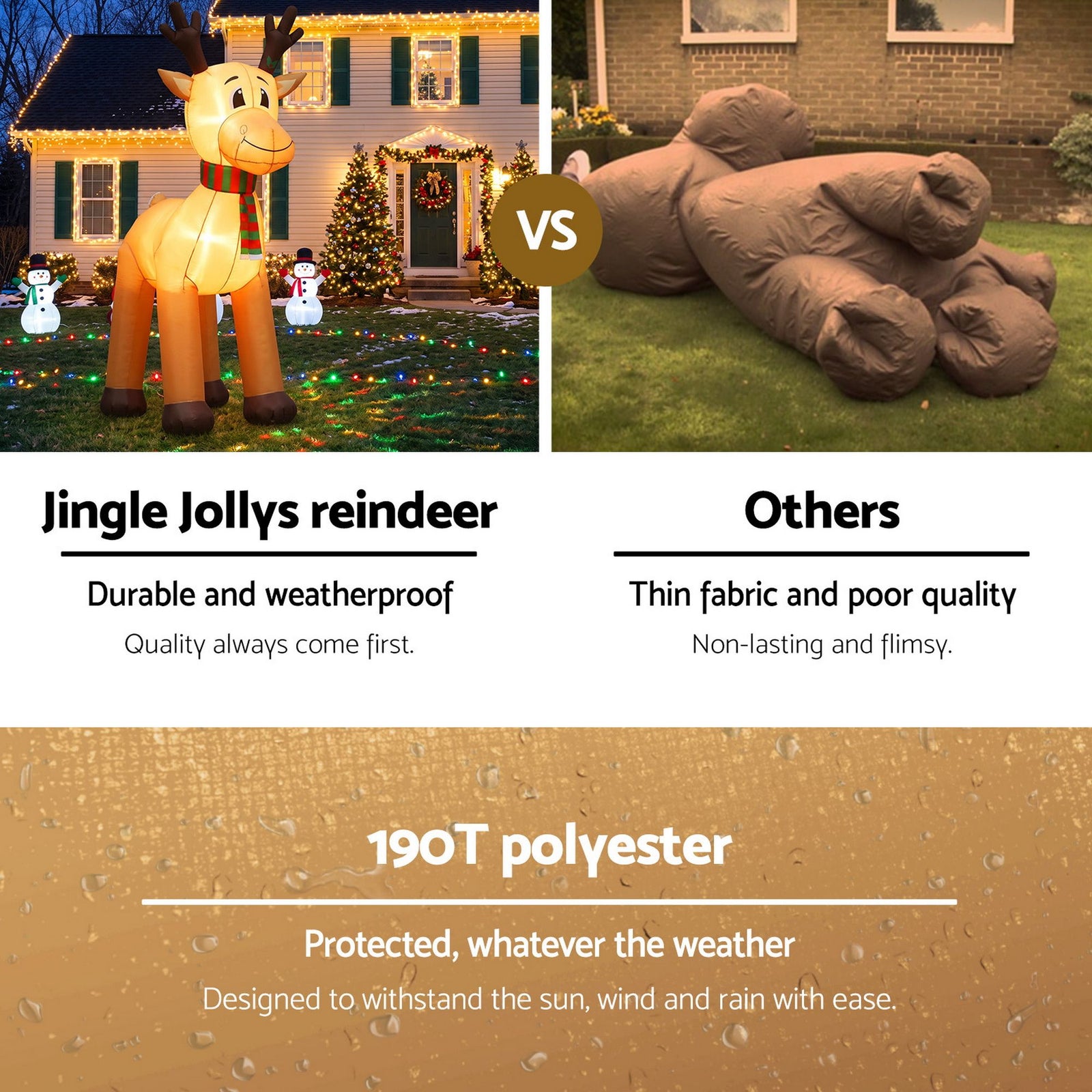 5M Christmas Inflatable LED Outdoor Holiday Decoration with Blower