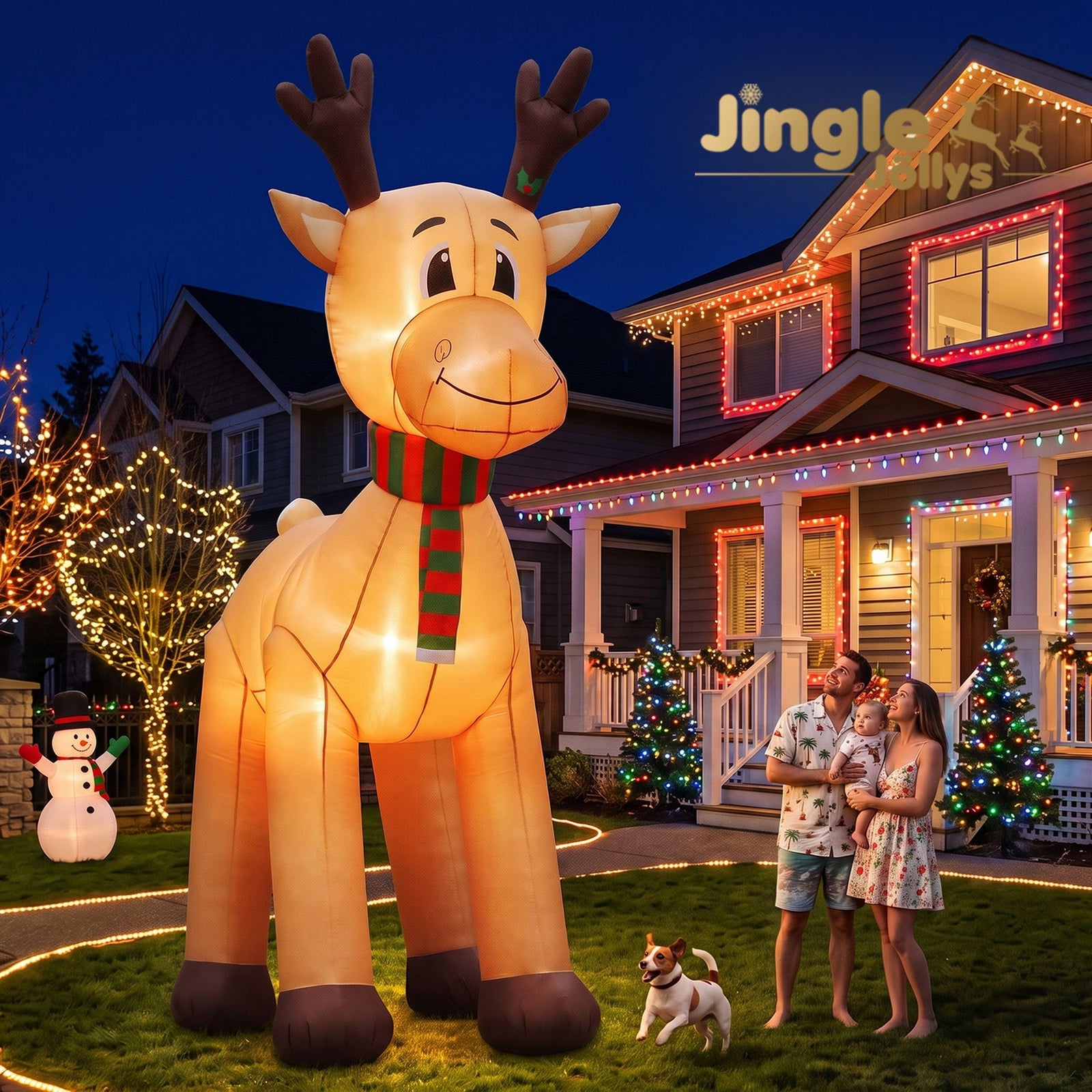 5M Christmas Inflatable LED Outdoor Holiday Decoration with Blower