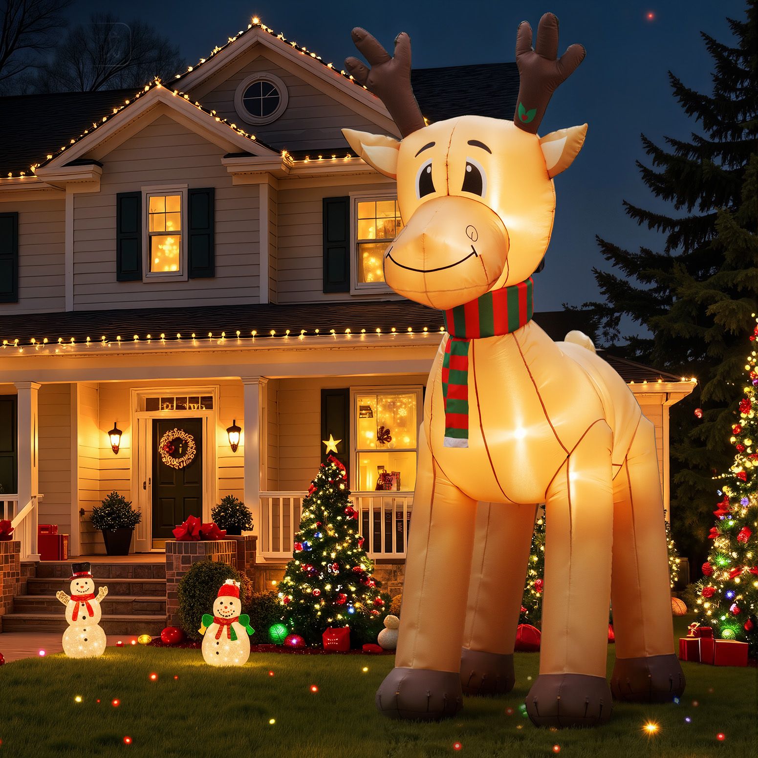 5M Christmas Inflatable LED Outdoor Holiday Decoration with Blower