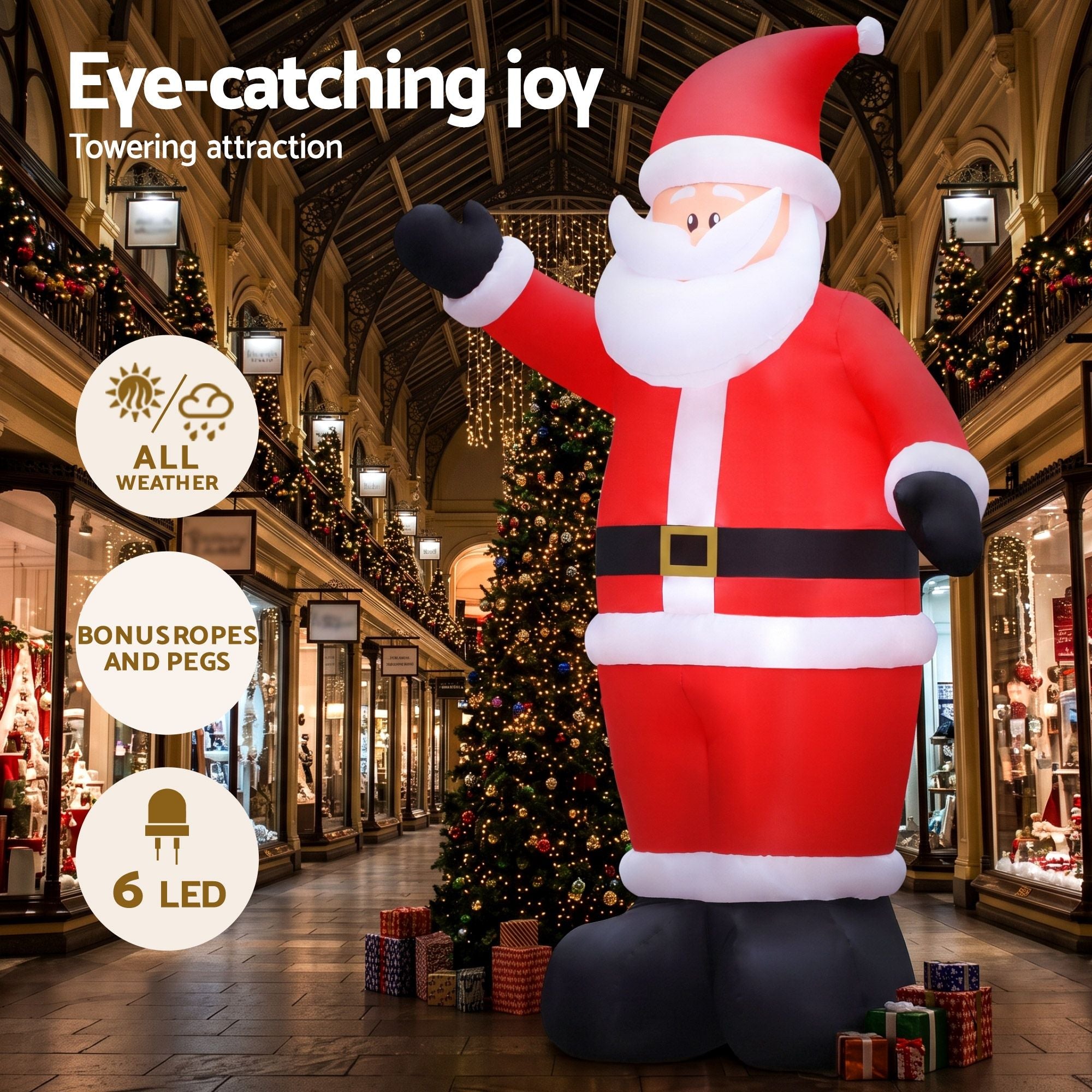 5M Christmas Inflatable LED Outdoor Holiday Decoration with Blower