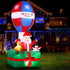 Jingle Jollys Christmas Inflatable Santa in Ballon 2.8M Height LED Decorations Illuminated