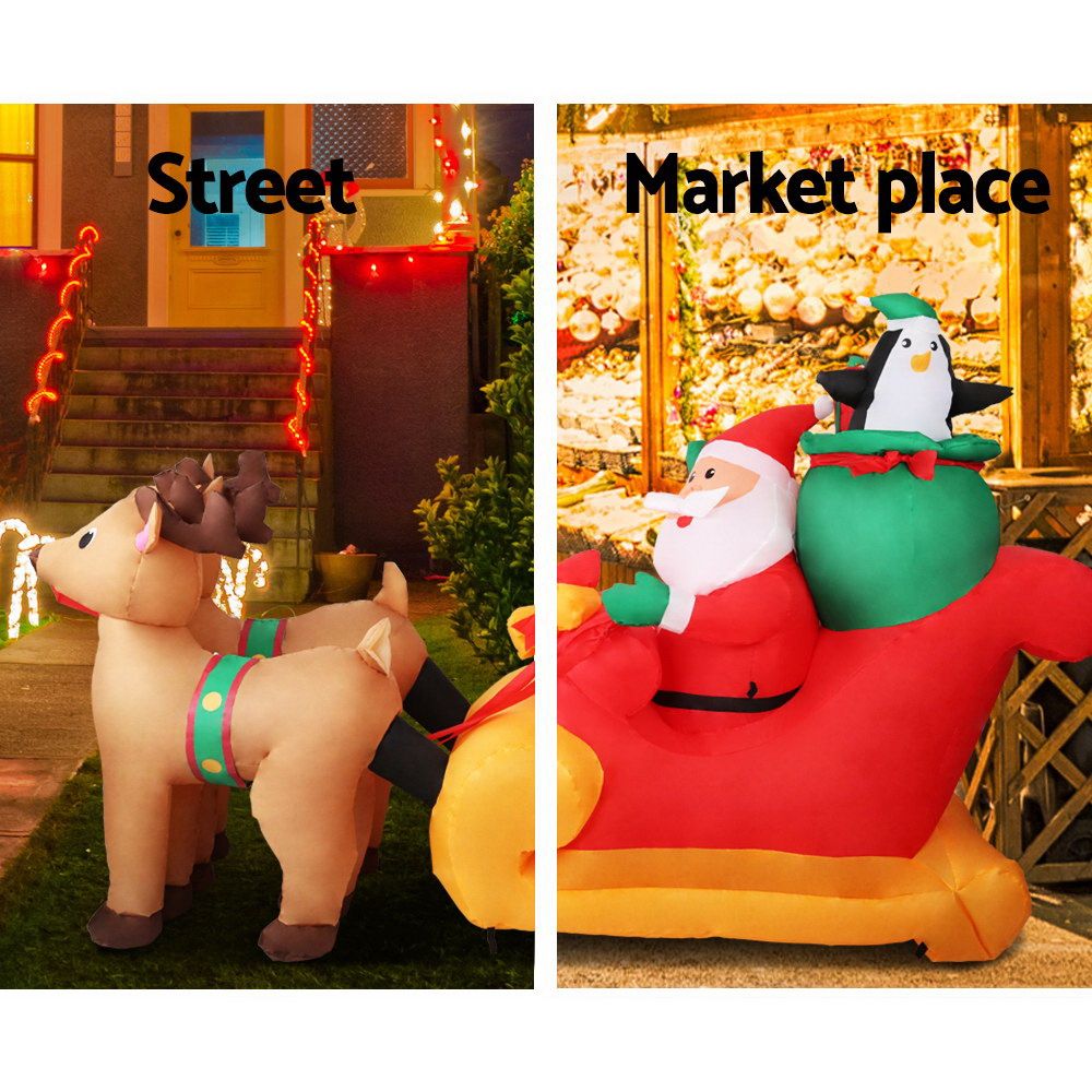 2.2M Christmas Inflatable LED Outdoor Holiday Decoration