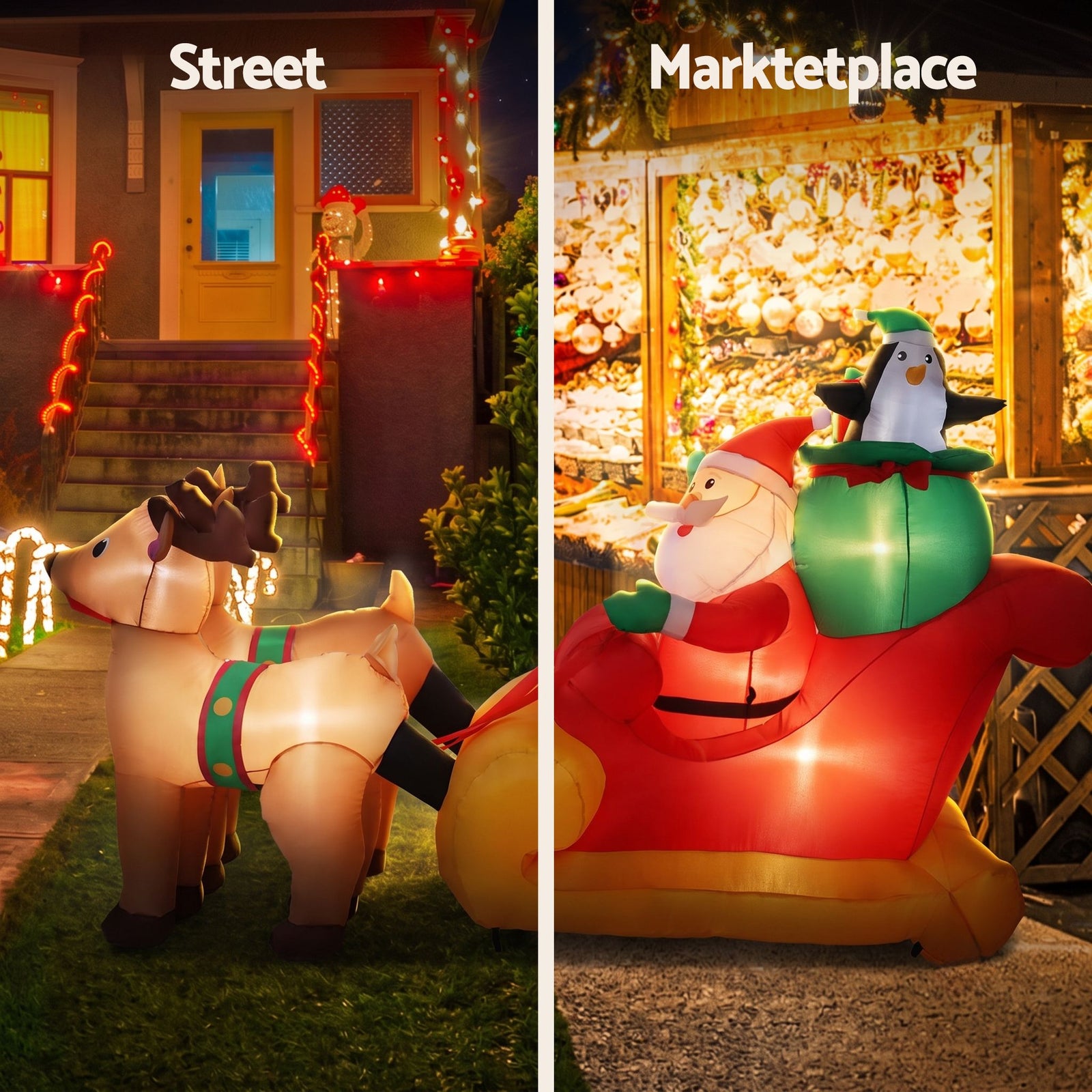 2.2M Christmas Inflatable LED Outdoor Holiday Decoration