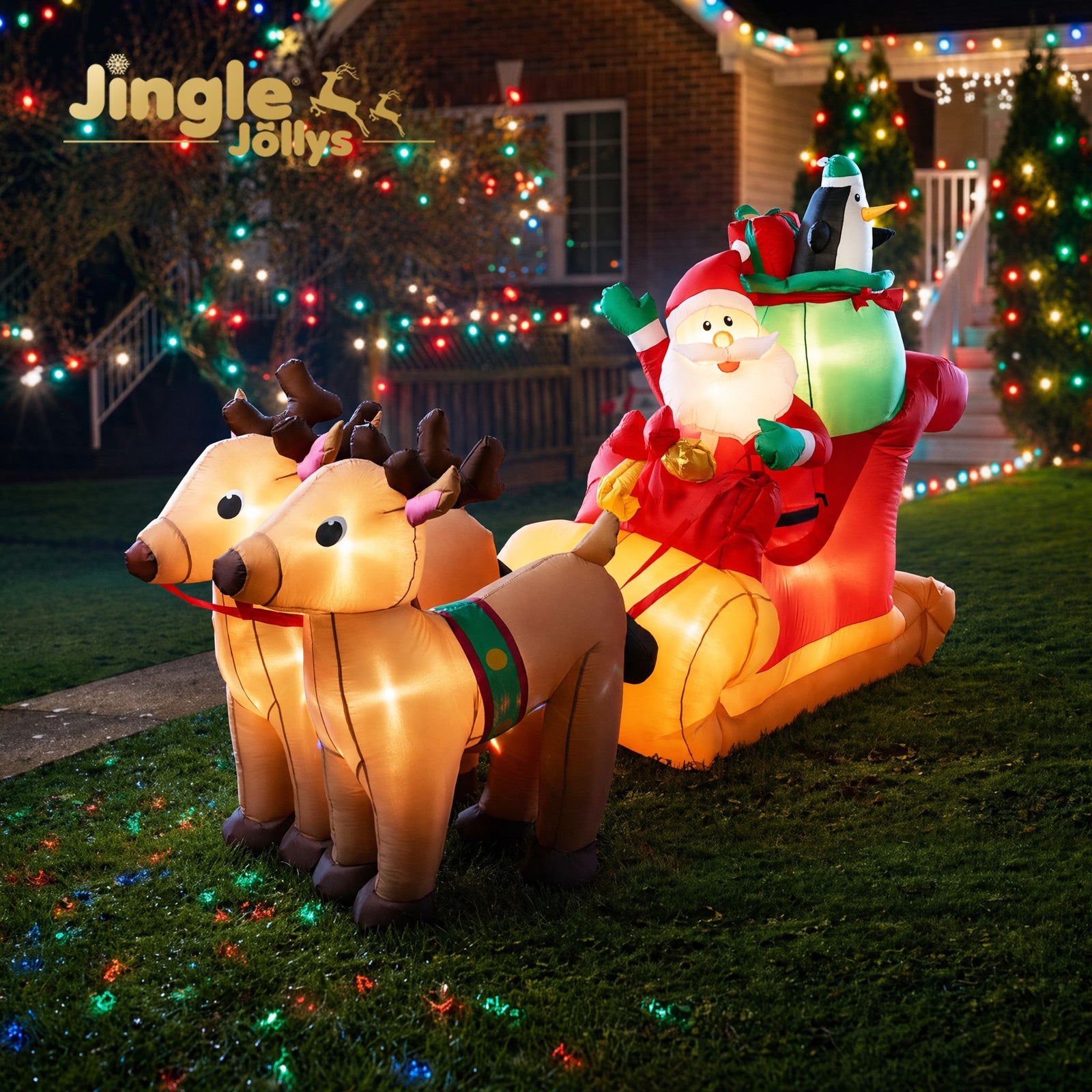 2.2M Christmas Inflatable LED Outdoor Holiday Decoration