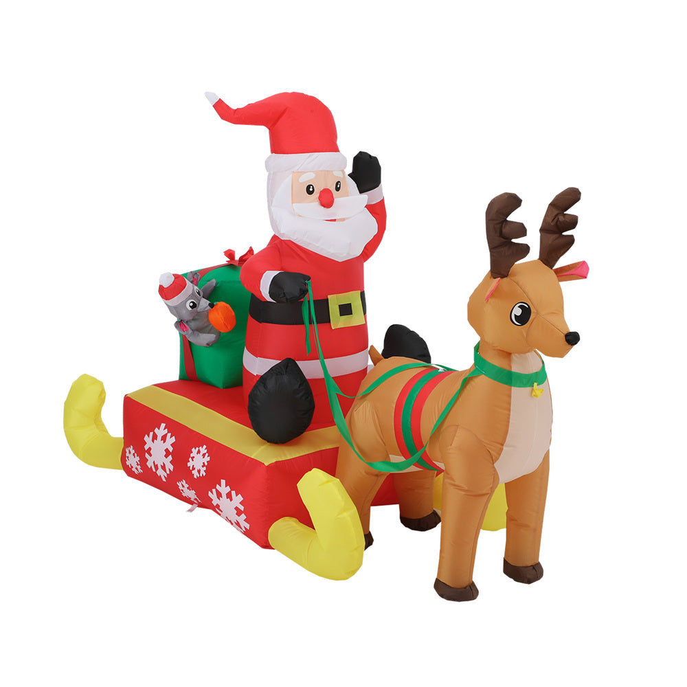 Mazam Christmas Santa Claus with Sleighride Inflatable