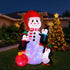 Jingle Jollys Christmas Inflatable Snowman 1.8M Height LED Outdoor Decorations Illuminated