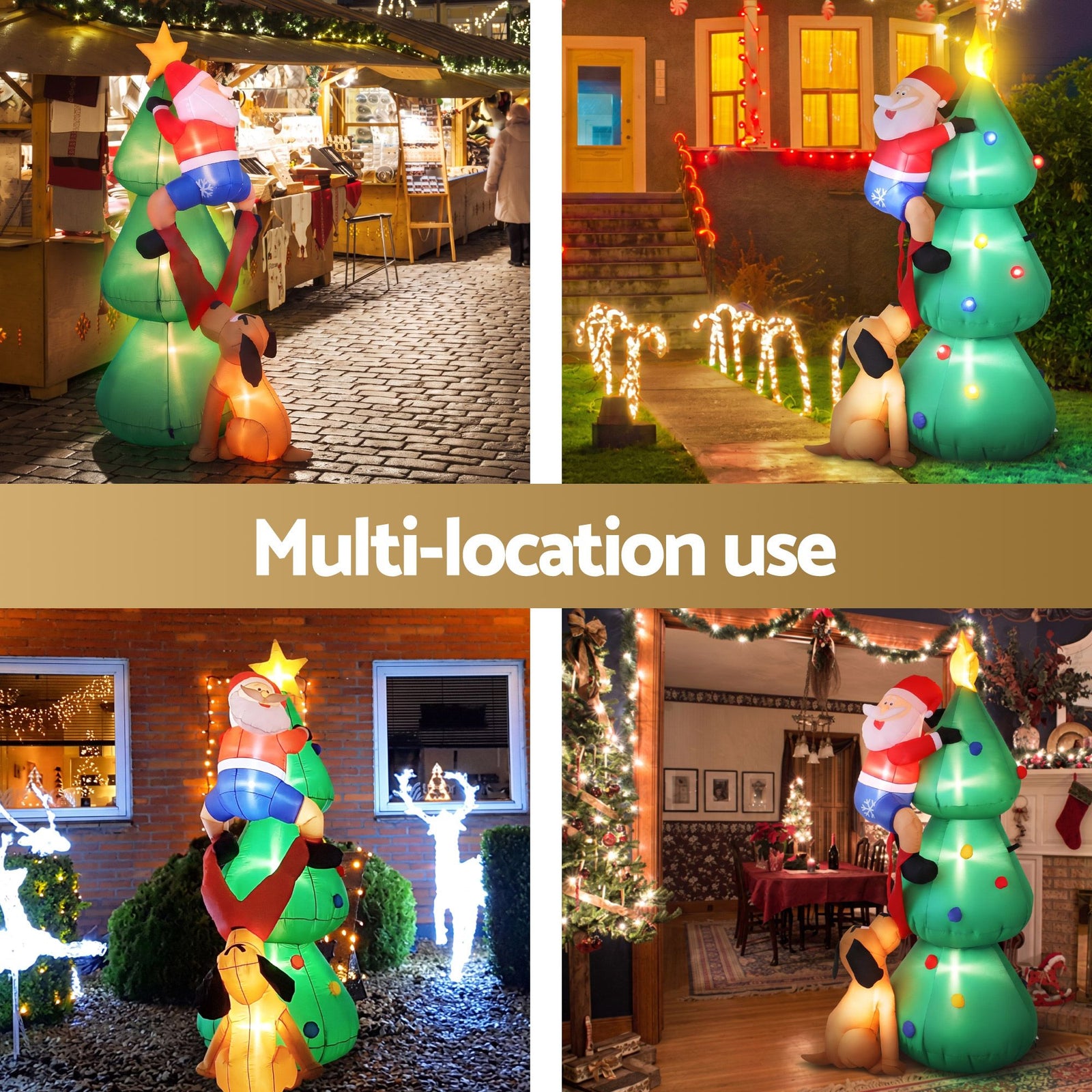 Christmas Inflatable LED Outdoor Holiday Decoration with Blower 180cm