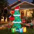 Jingle Jollys Christmas Inflatable Santa Tree 2.5M Height Flashing Light Decorations Illuminated