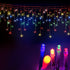 20M Solar Icicle Lights 500 LED Multi Colour Outdoor Fairy Lights