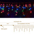 20M Solar Icicle Lights 500 LED Multi Colour Outdoor Fairy Lights