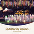 20M Solar Icicle Lights 500 LED Multi Colour Outdoor Fairy Lights