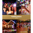 20M Solar Icicle Lights 500 LED Multi Colour Outdoor Fairy Lights