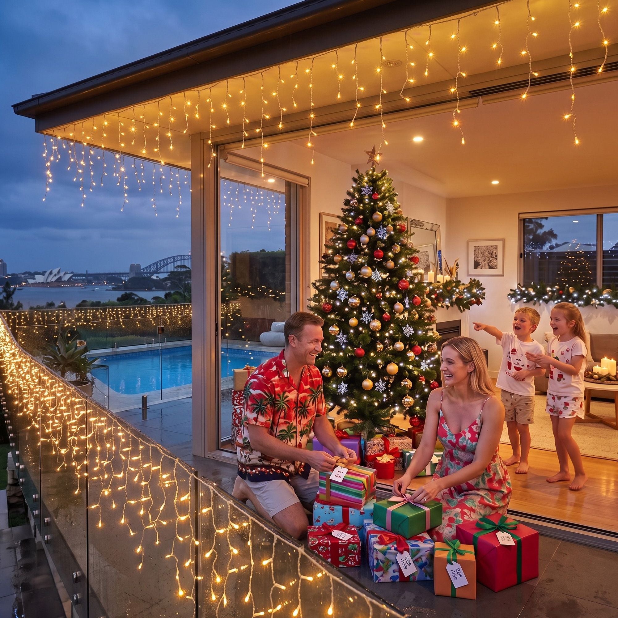 12.5M Solar Icicle Lights 500 LED Warm White Outdoor Fairy Lights