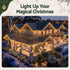12.5M Solar Icicle Lights 500 LED Warm White Outdoor Fairy Lights