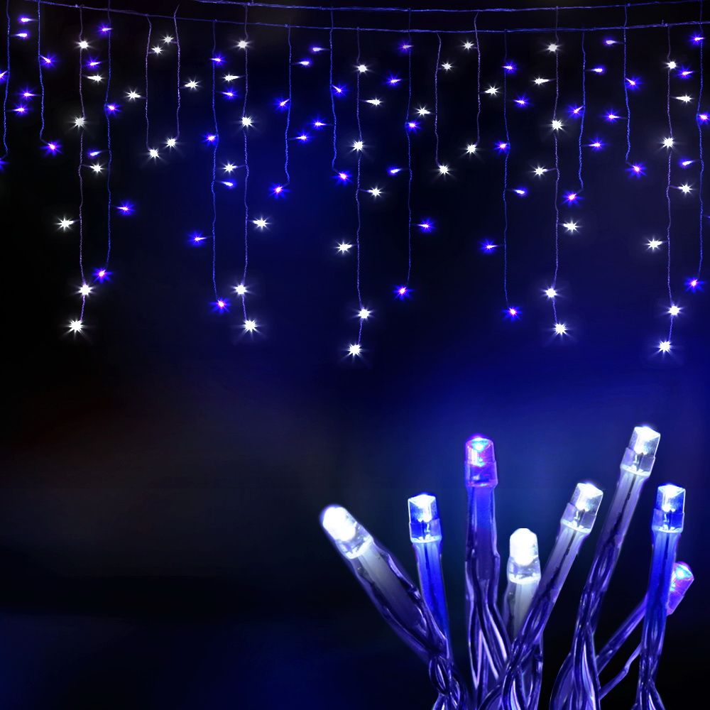 20M LED Icicle Christmas Lights 800 Blue LEDs Outdoor Waterproof
