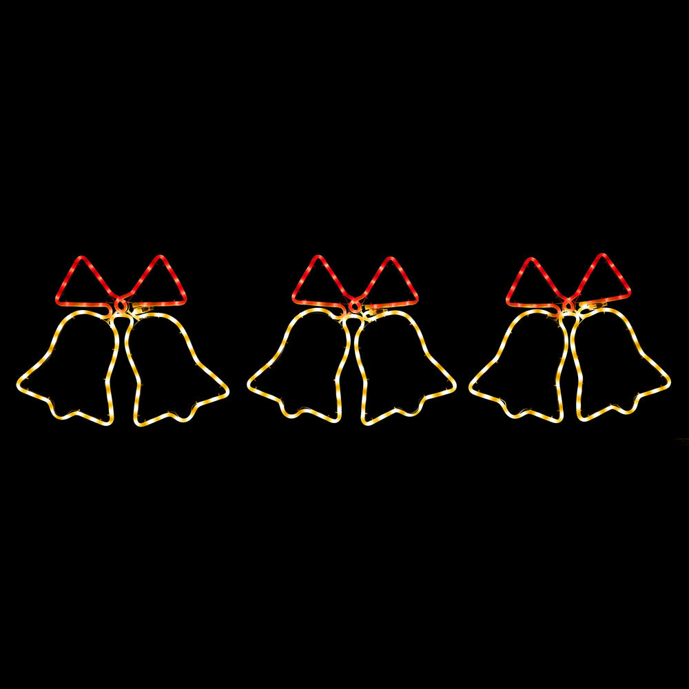 Tinseltown Christmas Light 3PCS Jingle Bell Set LED Motif Lights