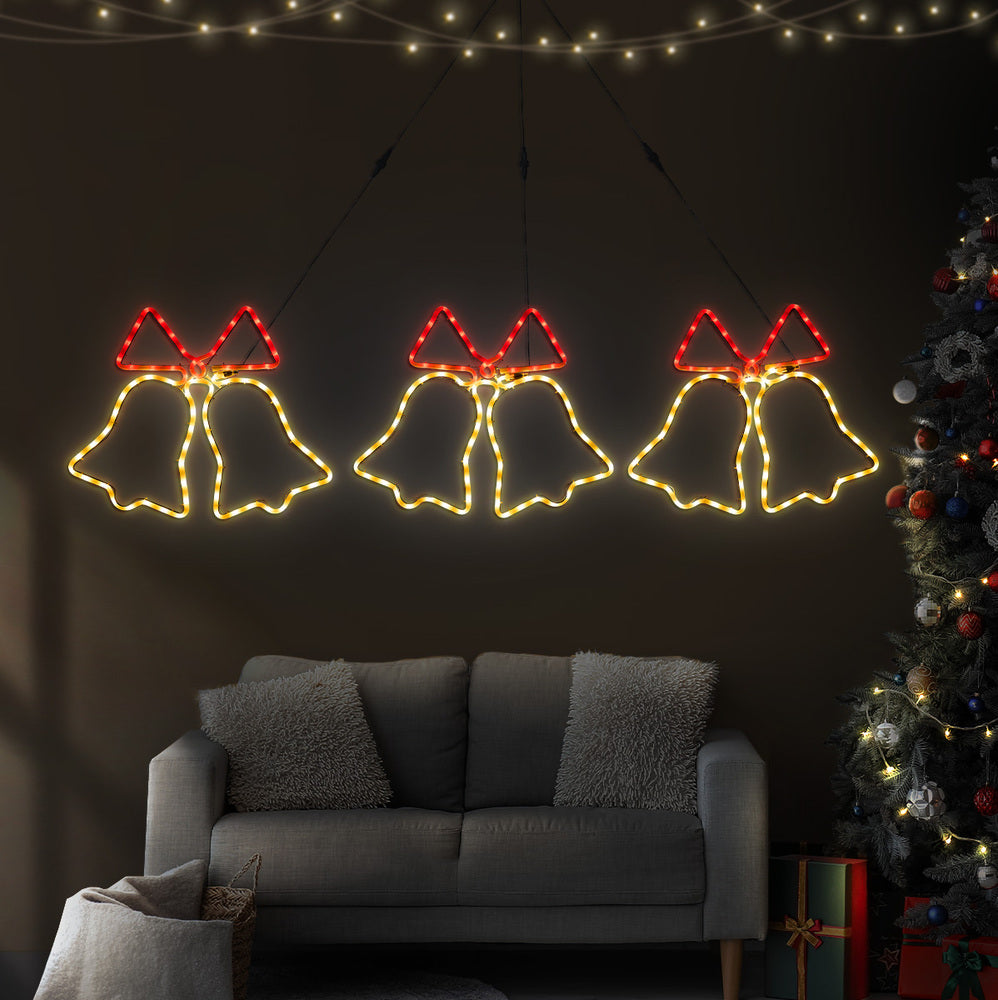 Tinseltown Christmas Light 3PCS Jingle Bell Set LED Motif Lights