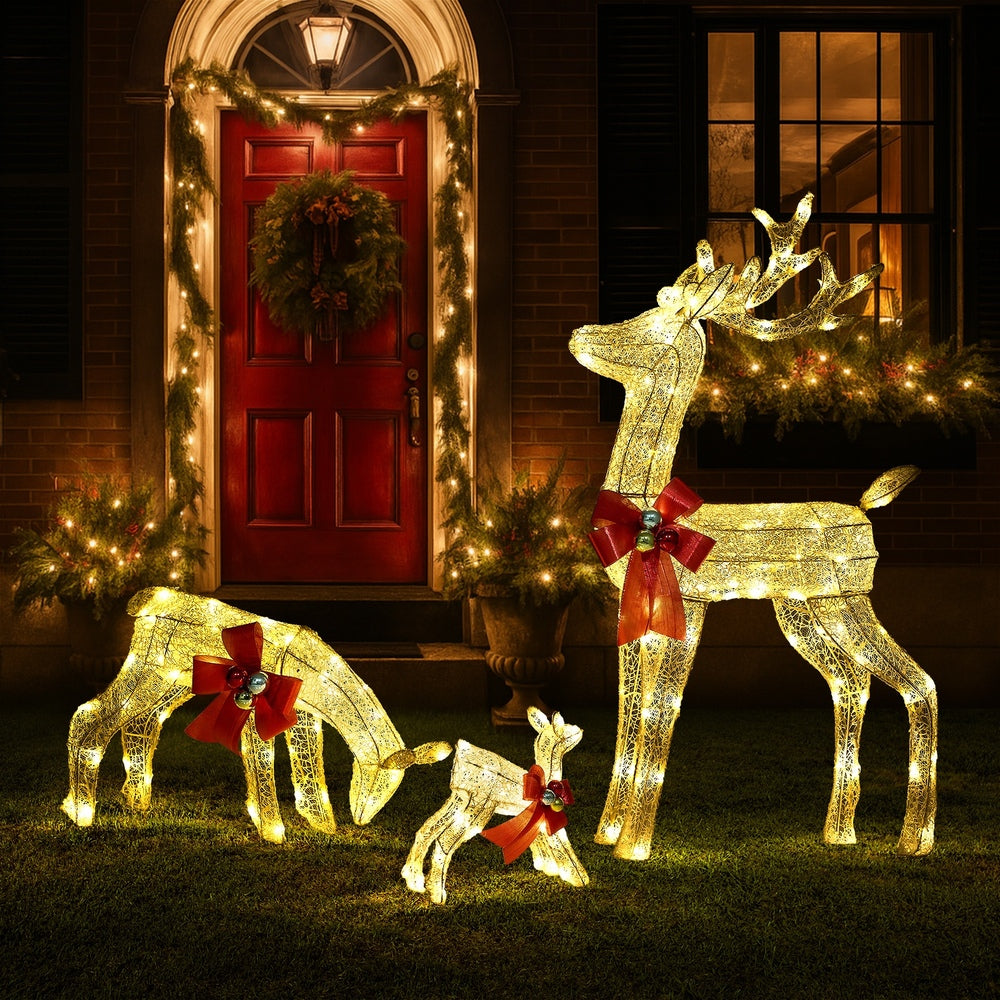 Tinseltown Christmas Lights LED 3PCS Reindeer Family Xmas Decor