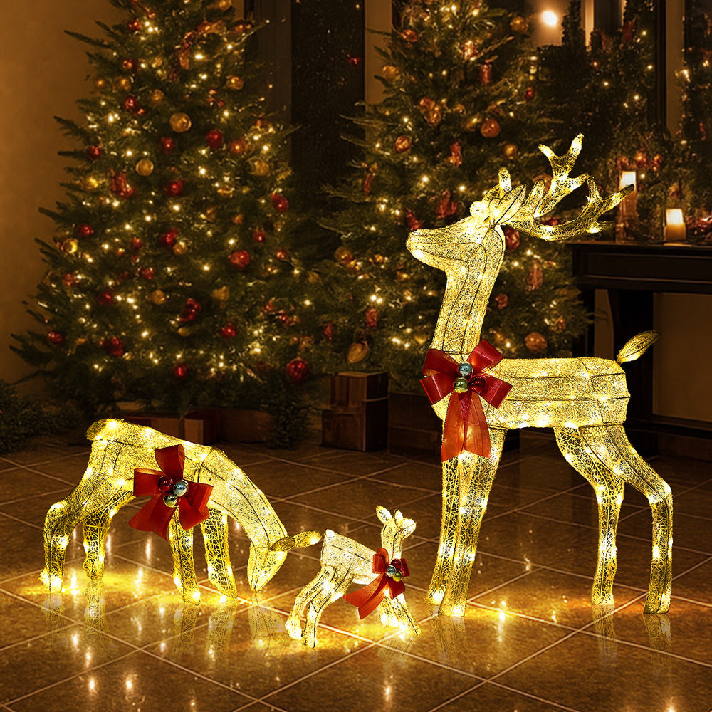 Tinseltown Christmas Lights LED 3PCS Reindeer Family Xmas Decor