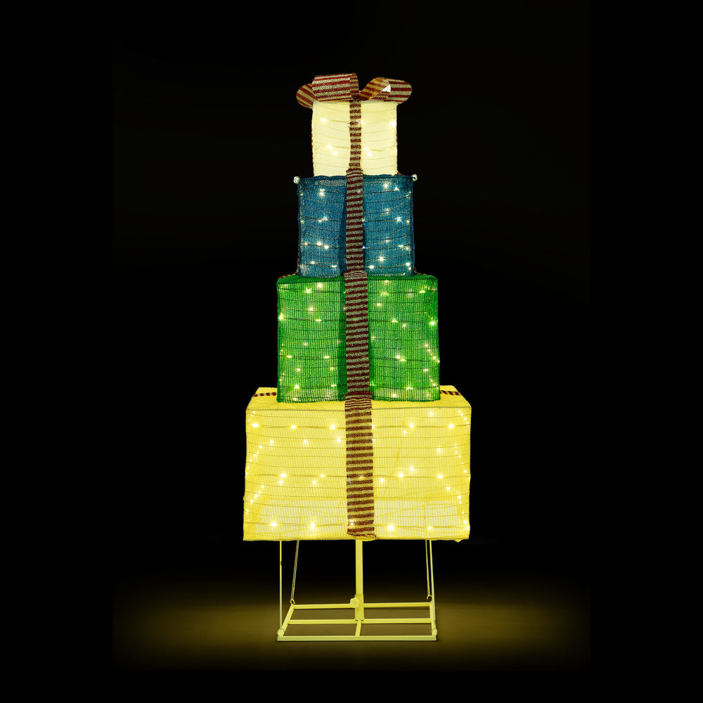 Tinseltown 3D Christmas Light LED 142cm Gift Xmas Boxes 8 Effects