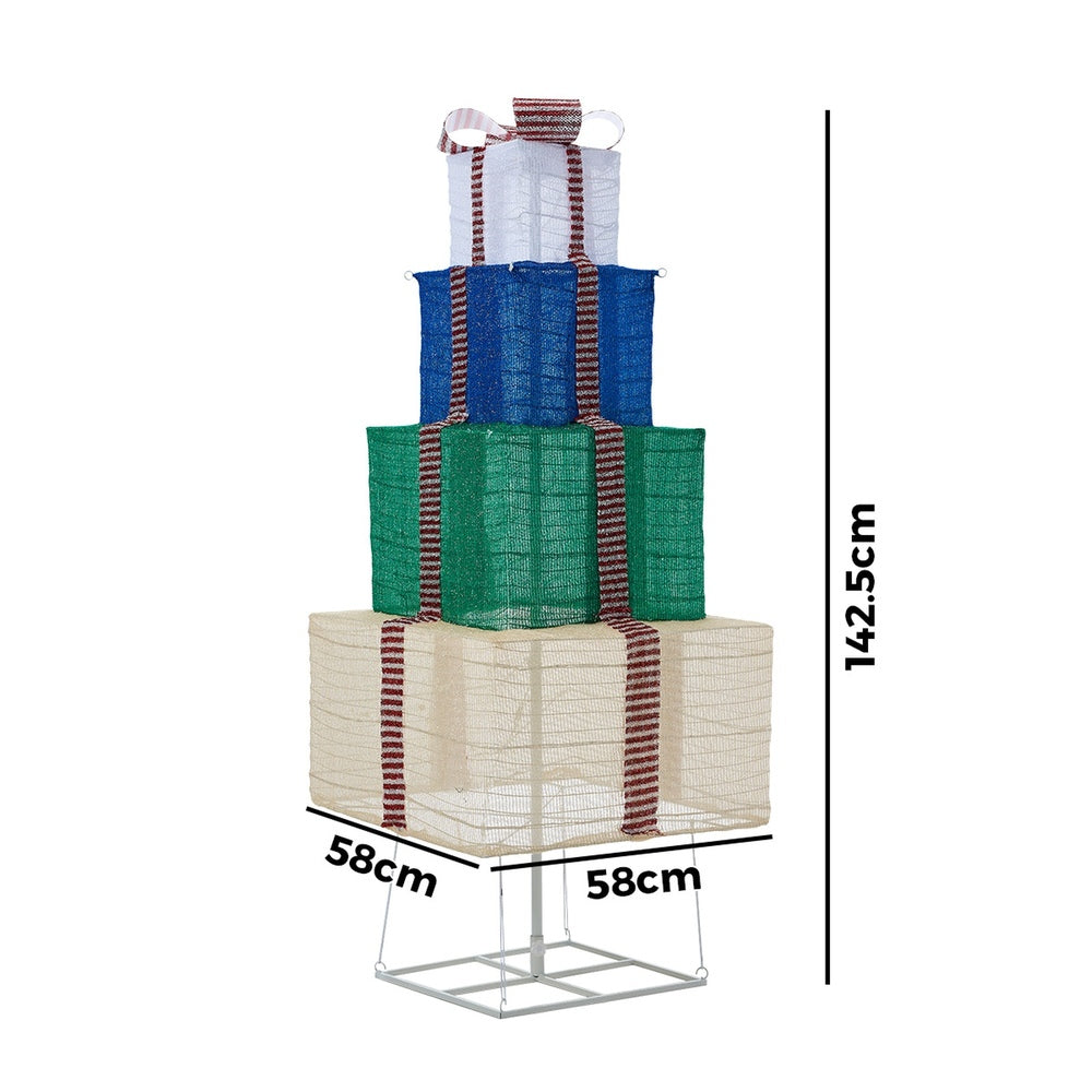 Tinseltown 3D Christmas Light LED 142cm Gift Xmas Boxes 8 Effects