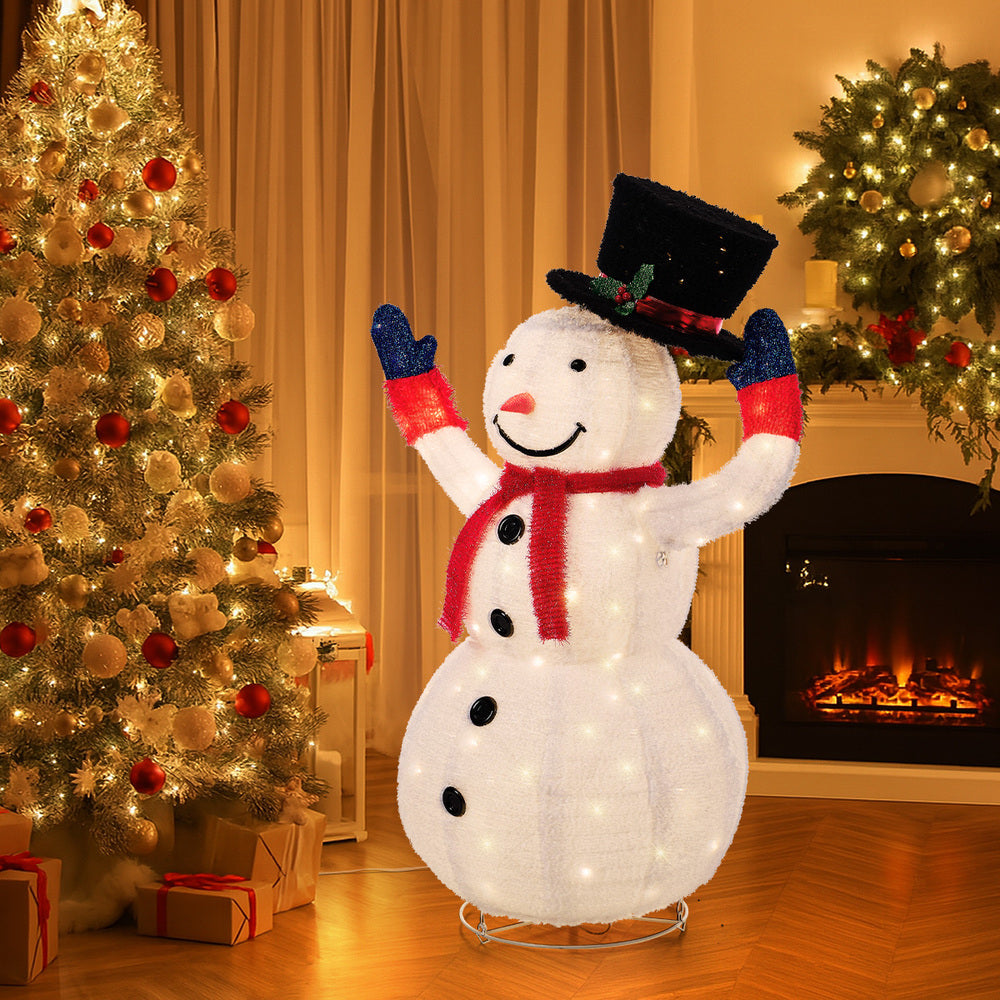 Tinseltown 3D Christmas Snowman Light LED 127cm Xmas Festive Display
