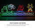 Tinseltown Christmas Light LED Motif Lights Santa Train 196cm