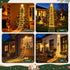 Jingle Jollys Christmas Ladder Lights Santa 3.4m 328LED Hanging Decor Warm White
