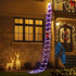 Jingle Jollys 3.5M Christmas Lights 300 LED Ladder Light with Santa Claus Decor