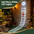 Jingle Jollys Christmas Ladder Lights Santa 3.4m 328LED Hanging Decor Cool White