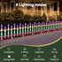 3m Solar Christmas Fence Lights Outdoor Garden Path Decor Multicolour 8pc