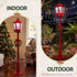 1.8M Christmas LED Lamp Post Decoration with Music & Snowfall Effect