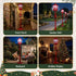1.8M Christmas LED Lamp Post Decoration with Music & Snowfall Effect