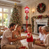 1.8M Christmas LED Lamp Post Decoration with Music & Snowfall Effect