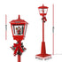 1.8M Christmas LED Lamp Post Decoration with Music & Snowfall Effect