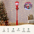 1.8M Christmas LED Lamp Post Decoration with Music & Snowfall Effect