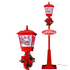 1.8M Christmas LED Lamp Post Decoration with Music & Snowfall Effect