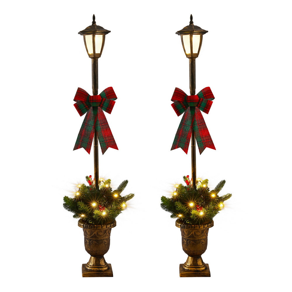 Jingle Jollys Christmas Lights 125cm Lamp Post 50 LED Fairy Light Decorations
